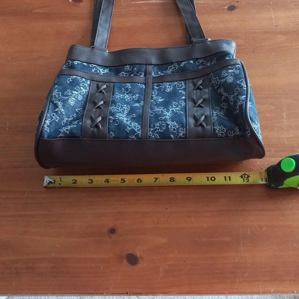 Gold Coast Denim Floral Purse